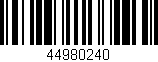 Código de barras (EAN, GTIN, SKU, ISBN): '44980240'