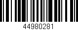 Código de barras (EAN, GTIN, SKU, ISBN): '44980281'