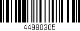 Código de barras (EAN, GTIN, SKU, ISBN): '44980305'