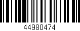 Código de barras (EAN, GTIN, SKU, ISBN): '44980474'