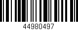 Código de barras (EAN, GTIN, SKU, ISBN): '44980497'