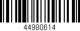 Código de barras (EAN, GTIN, SKU, ISBN): '44980614'