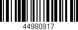 Código de barras (EAN, GTIN, SKU, ISBN): '44980917'