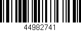 Código de barras (EAN, GTIN, SKU, ISBN): '44982741'