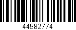 Código de barras (EAN, GTIN, SKU, ISBN): '44982774'
