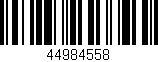 Código de barras (EAN, GTIN, SKU, ISBN): '44984558'