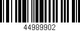 Código de barras (EAN, GTIN, SKU, ISBN): '44989902'