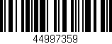 Código de barras (EAN, GTIN, SKU, ISBN): '44997359'
