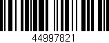 Código de barras (EAN, GTIN, SKU, ISBN): '44997821'