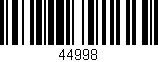 Código de barras (EAN, GTIN, SKU, ISBN): '44998'