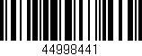 Código de barras (EAN, GTIN, SKU, ISBN): '44998441'