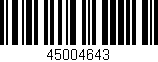 Código de barras (EAN, GTIN, SKU, ISBN): '45004643'