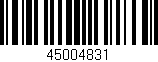 Código de barras (EAN, GTIN, SKU, ISBN): '45004831'