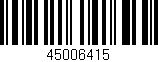 Código de barras (EAN, GTIN, SKU, ISBN): '45006415'