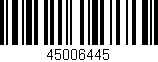 Código de barras (EAN, GTIN, SKU, ISBN): '45006445'