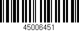 Código de barras (EAN, GTIN, SKU, ISBN): '45006451'