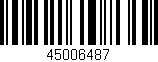 Código de barras (EAN, GTIN, SKU, ISBN): '45006487'