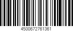 Código de barras (EAN, GTIN, SKU, ISBN): '4500672761361'