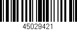 Código de barras (EAN, GTIN, SKU, ISBN): '45029421'