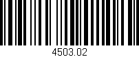 Código de barras (EAN, GTIN, SKU, ISBN): '4503.02'