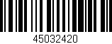 Código de barras (EAN, GTIN, SKU, ISBN): '45032420'
