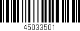 Código de barras (EAN, GTIN, SKU, ISBN): '45033501'