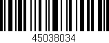 Código de barras (EAN, GTIN, SKU, ISBN): '45038034'