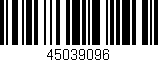 Código de barras (EAN, GTIN, SKU, ISBN): '45039096'