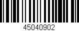 Código de barras (EAN, GTIN, SKU, ISBN): '45040902'