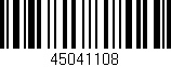 Código de barras (EAN, GTIN, SKU, ISBN): '45041108'