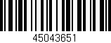 Código de barras (EAN, GTIN, SKU, ISBN): '45043651'