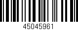 Código de barras (EAN, GTIN, SKU, ISBN): '45045961'
