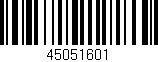 Código de barras (EAN, GTIN, SKU, ISBN): '45051601'
