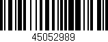 Código de barras (EAN, GTIN, SKU, ISBN): '45052989'