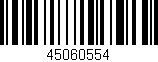 Código de barras (EAN, GTIN, SKU, ISBN): '45060554'
