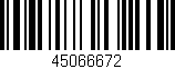 Código de barras (EAN, GTIN, SKU, ISBN): '45066672'