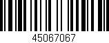 Código de barras (EAN, GTIN, SKU, ISBN): '45067067'