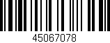 Código de barras (EAN, GTIN, SKU, ISBN): '45067078'