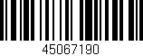 Código de barras (EAN, GTIN, SKU, ISBN): '45067190'