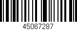 Código de barras (EAN, GTIN, SKU, ISBN): '45067287'