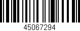 Código de barras (EAN, GTIN, SKU, ISBN): '45067294'