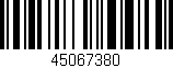 Código de barras (EAN, GTIN, SKU, ISBN): '45067380'