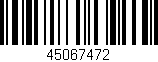 Código de barras (EAN, GTIN, SKU, ISBN): '45067472'