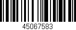 Código de barras (EAN, GTIN, SKU, ISBN): '45067583'