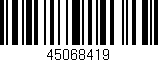 Código de barras (EAN, GTIN, SKU, ISBN): '45068419'
