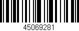Código de barras (EAN, GTIN, SKU, ISBN): '45069281'
