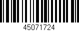 Código de barras (EAN, GTIN, SKU, ISBN): '45071724'