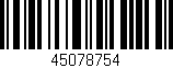Código de barras (EAN, GTIN, SKU, ISBN): '45078754'