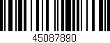 Código de barras (EAN, GTIN, SKU, ISBN): '45087890'