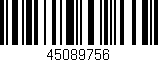 Código de barras (EAN, GTIN, SKU, ISBN): '45089756'